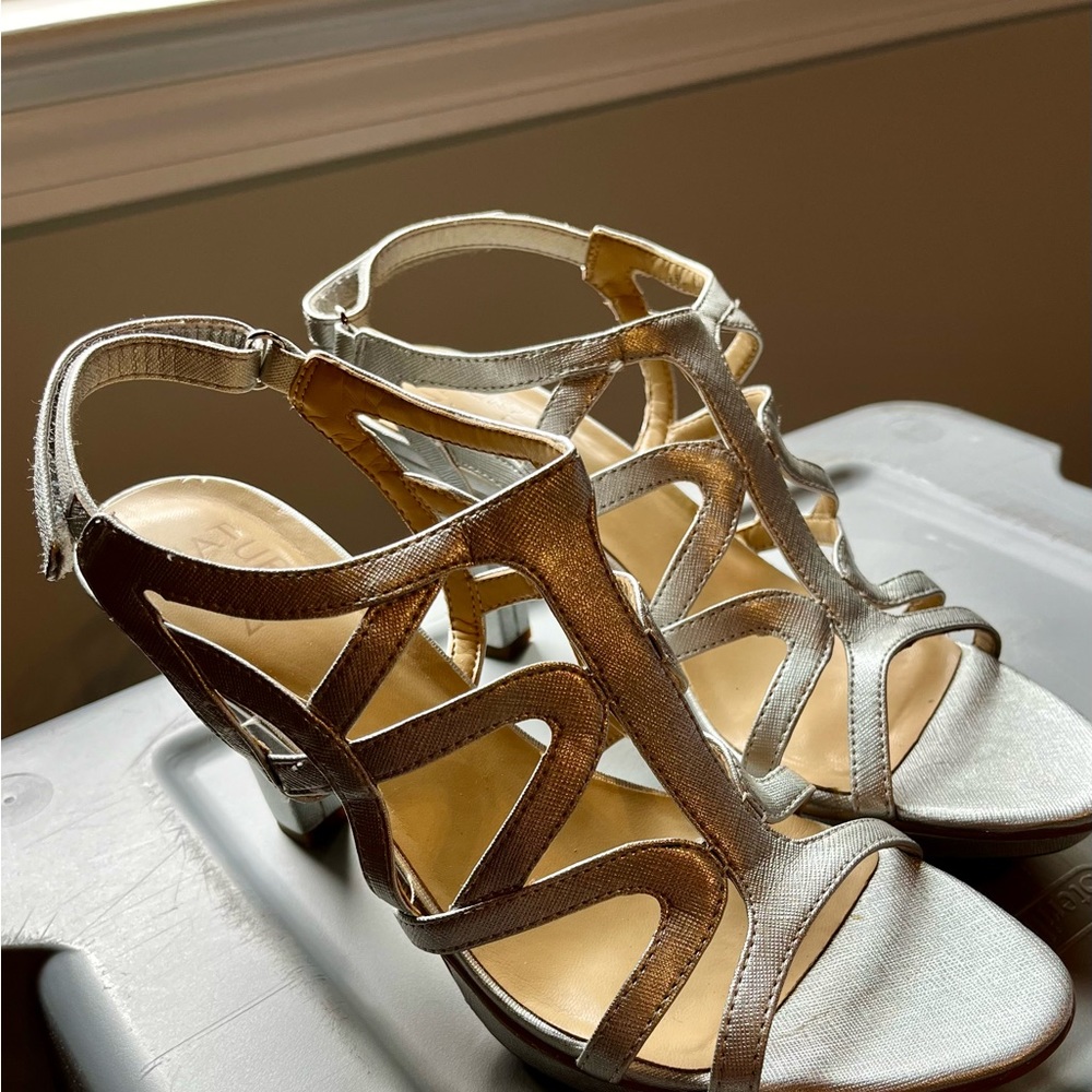 Silver Naturalizer Strappy Heels - Size 9.5 - worn once!